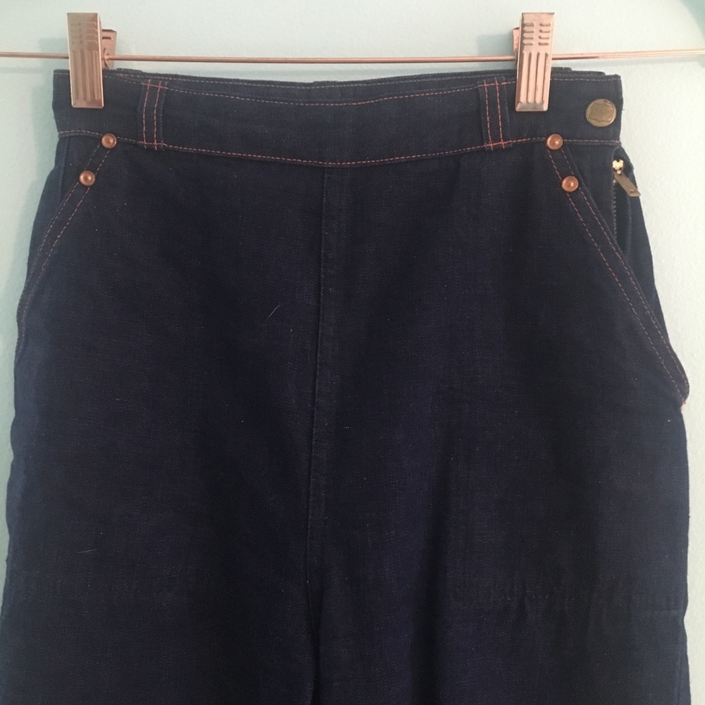 1950s nos dark denim big smith xs side zip jeans